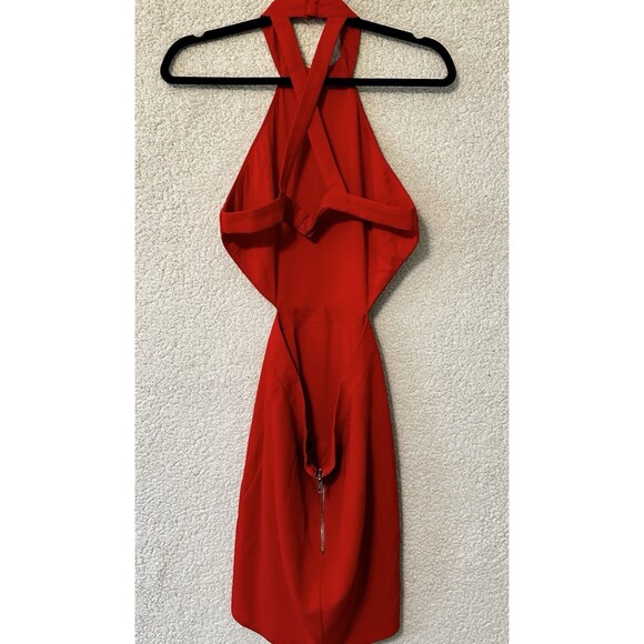 NBD X The Naven Twins‎ Red Mini Halter Cut-Out Dress M - Picture 8 of 13